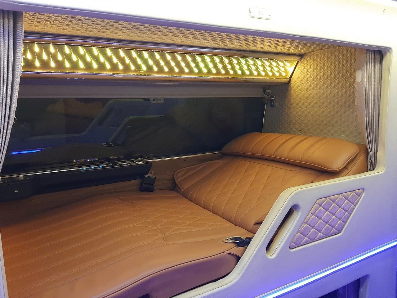 Interior of a King Express Bus cabin